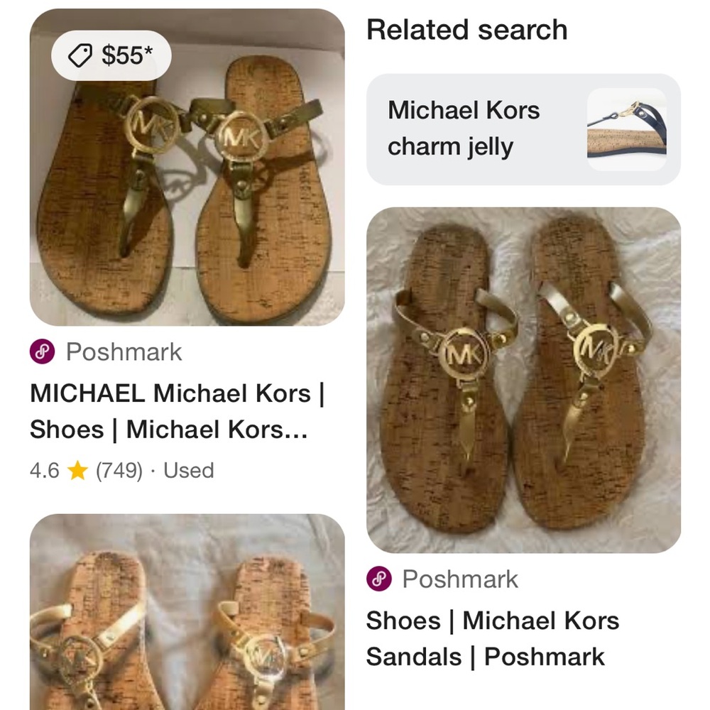 Michael Kors Gold Logo Sandals